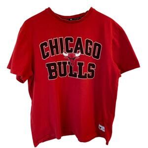 NBA Short Sleeve Chicago Bulls T-Shirt Cotton Red Men's Size 2XL basketball